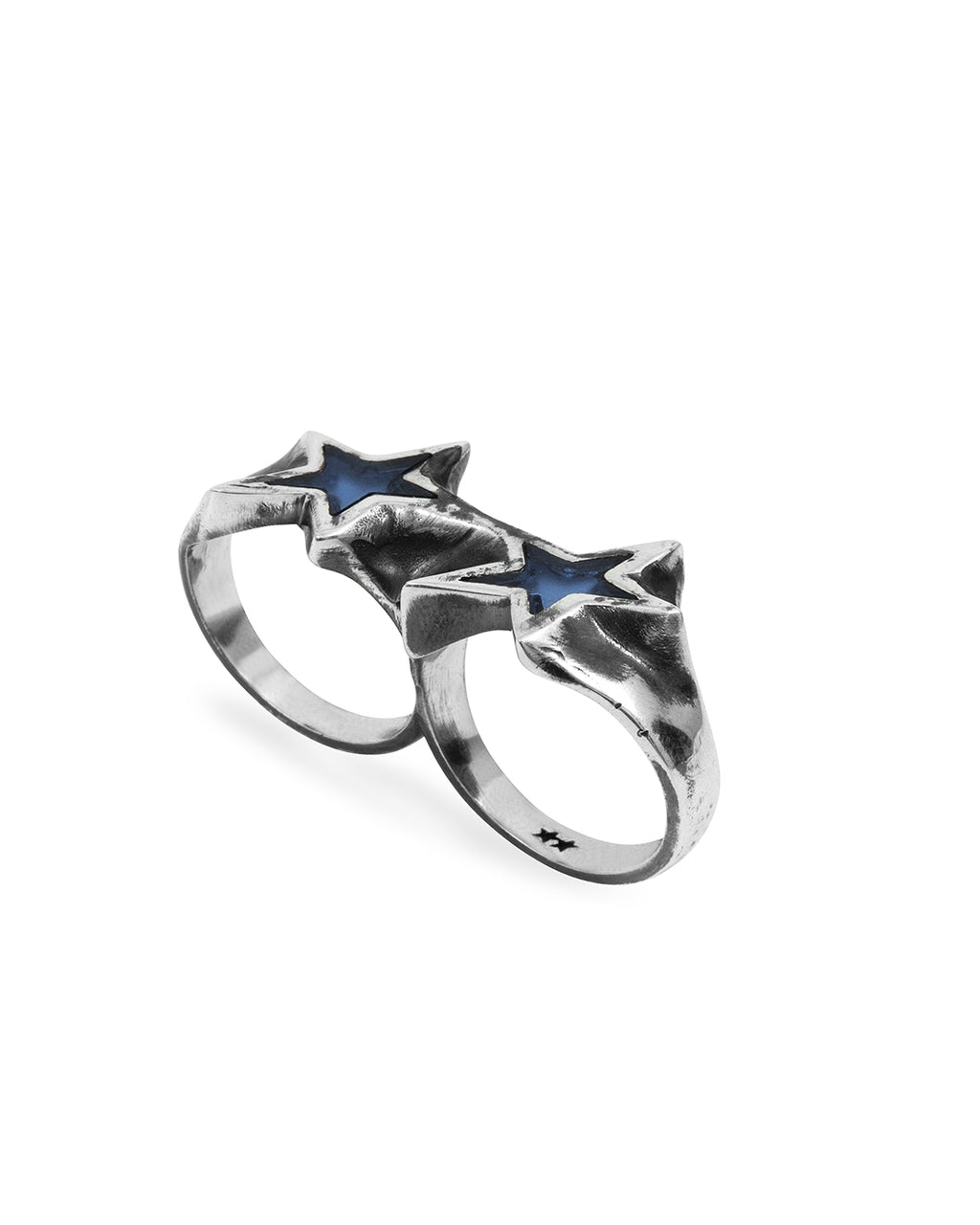 Blue Knuckle Ring – front view