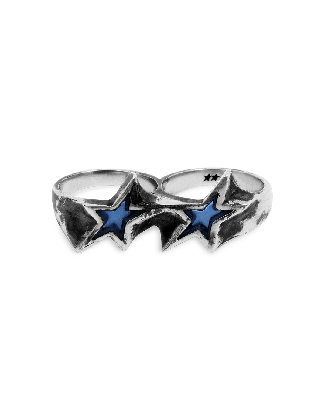 Blue Knuckle Ring – back view