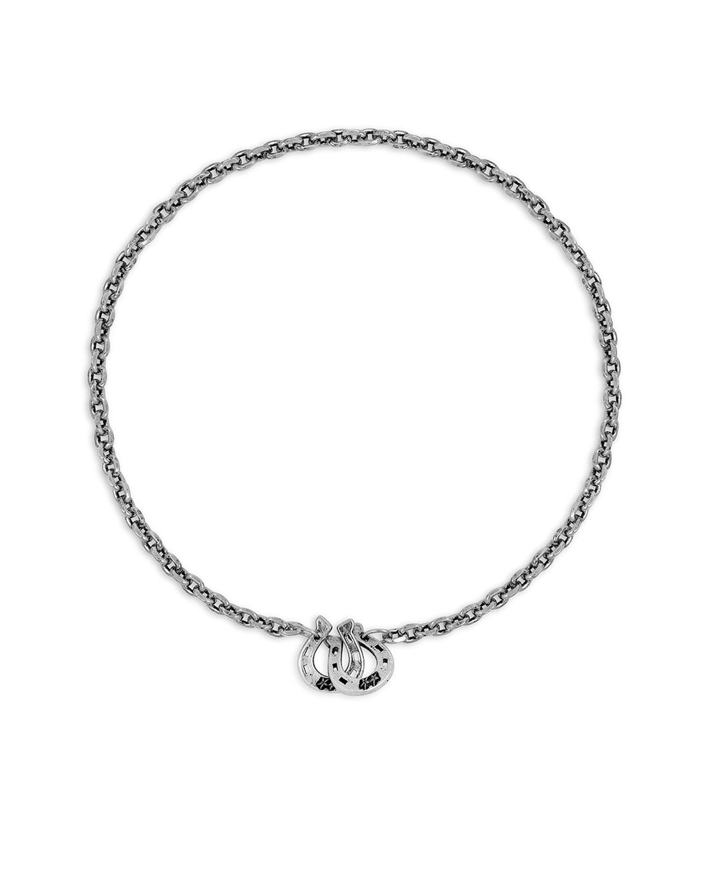 Cuffed Horseshoes Necklace – vista frontal