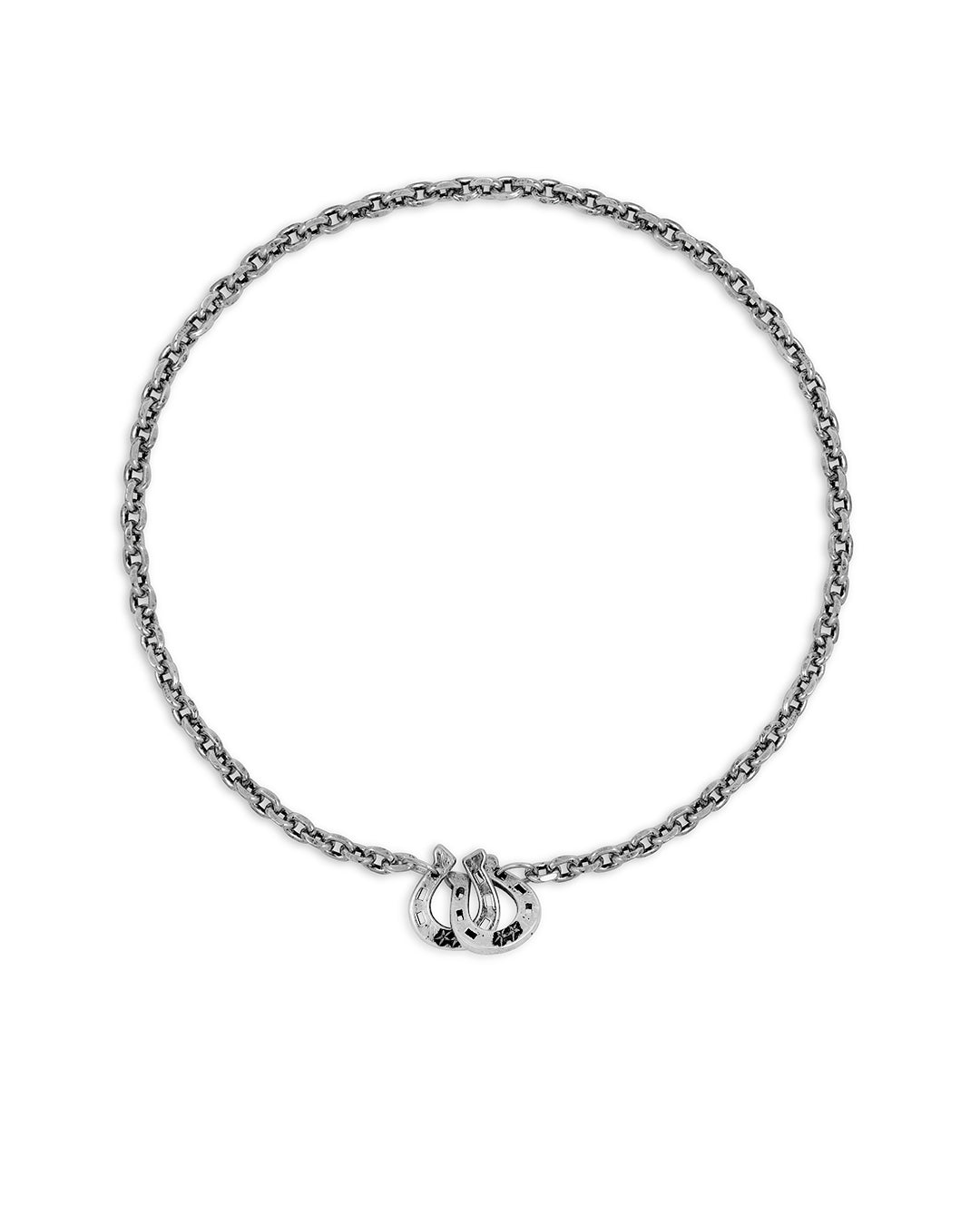 Cuffed Horseshoes Necklace – front view