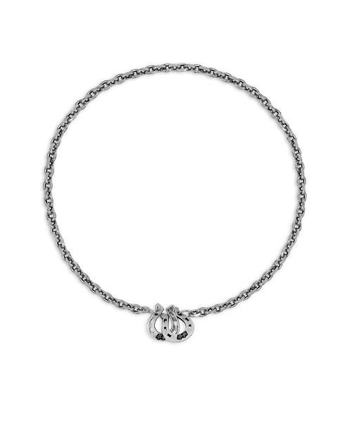 Cuffed Horseshoes Necklace – vista frontal