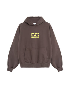 Framed Logo Hoodie Brown – front view
