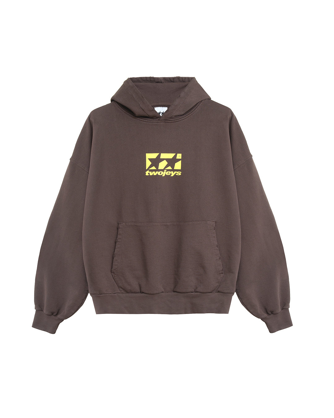 Framed Logo Hoodie Brown – front view