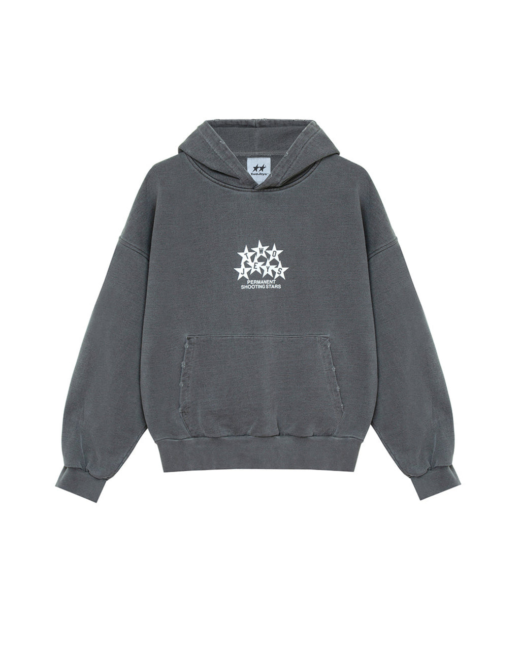 Permanent Shooting Stars Hoodie Ash – front view