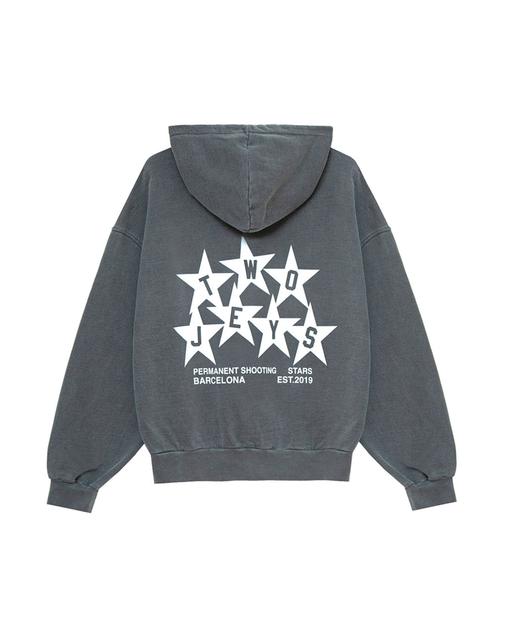 Permanent Shooting Stars Hoodie Ash – back view