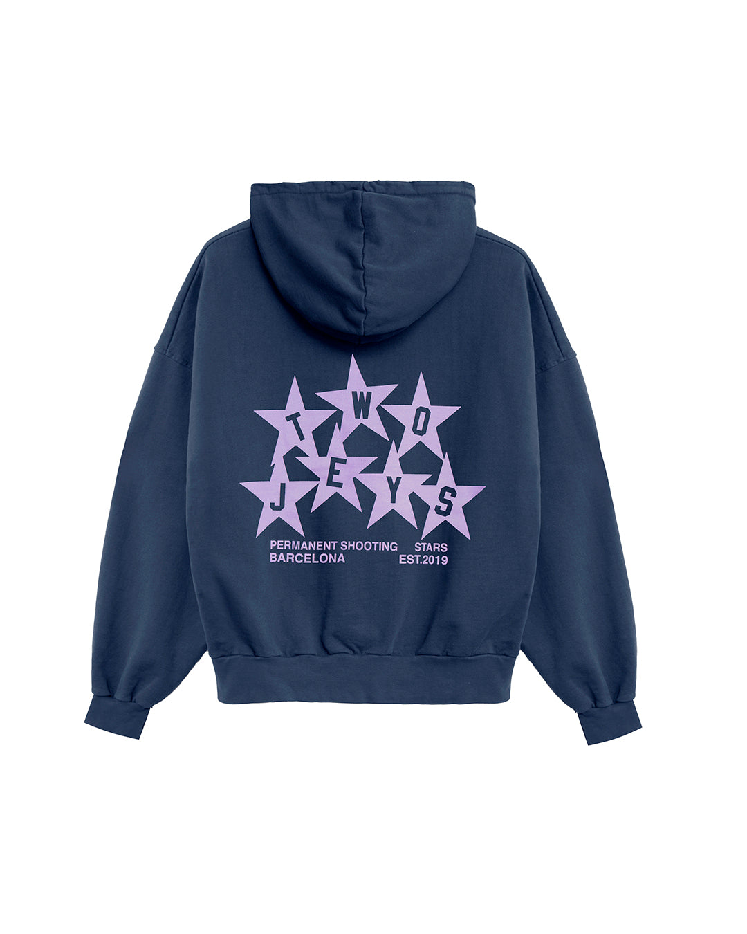 Permanent Shooting Stars Hoodie Blue - Pink – back view