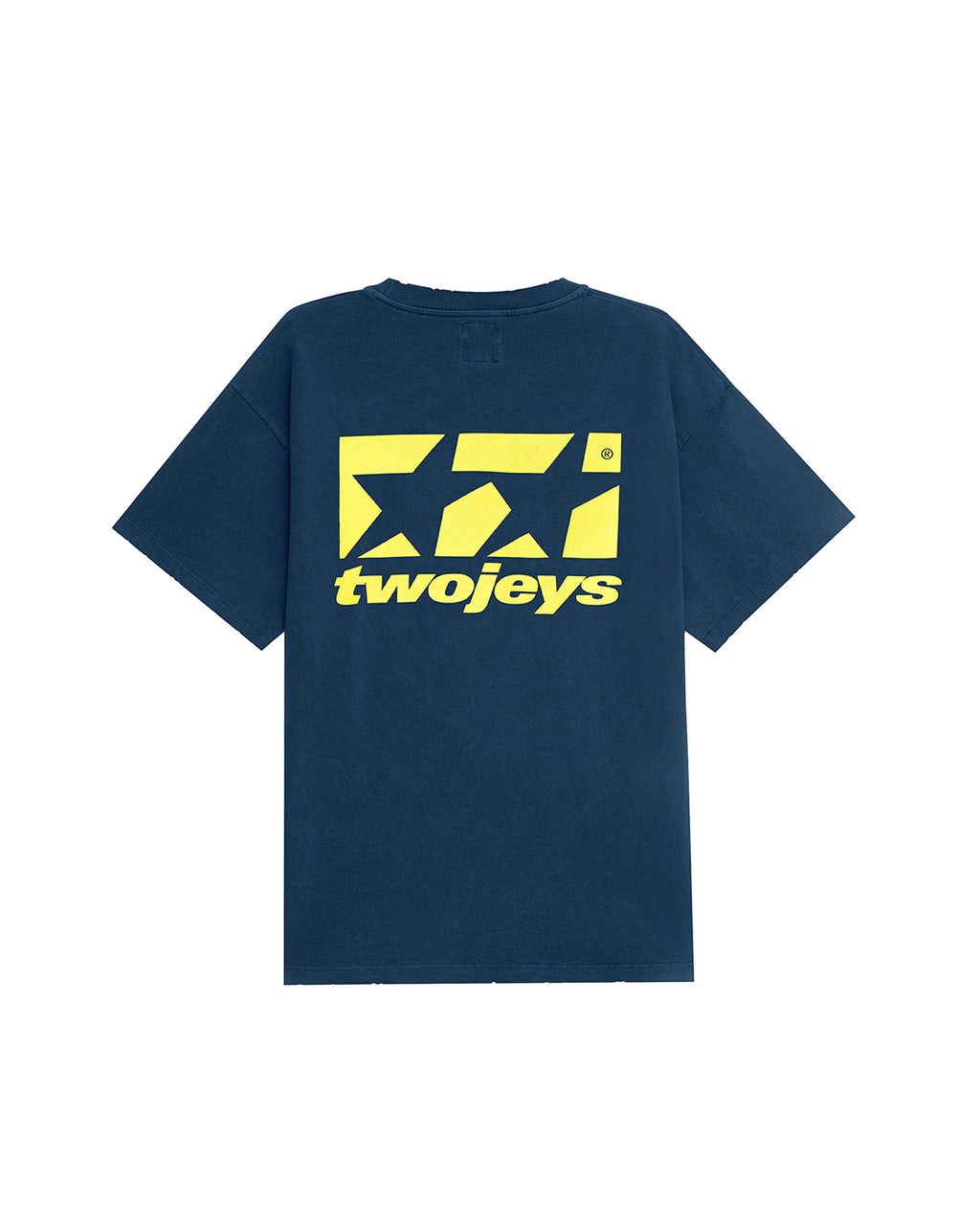 Framed Logo Tee Navy – back view