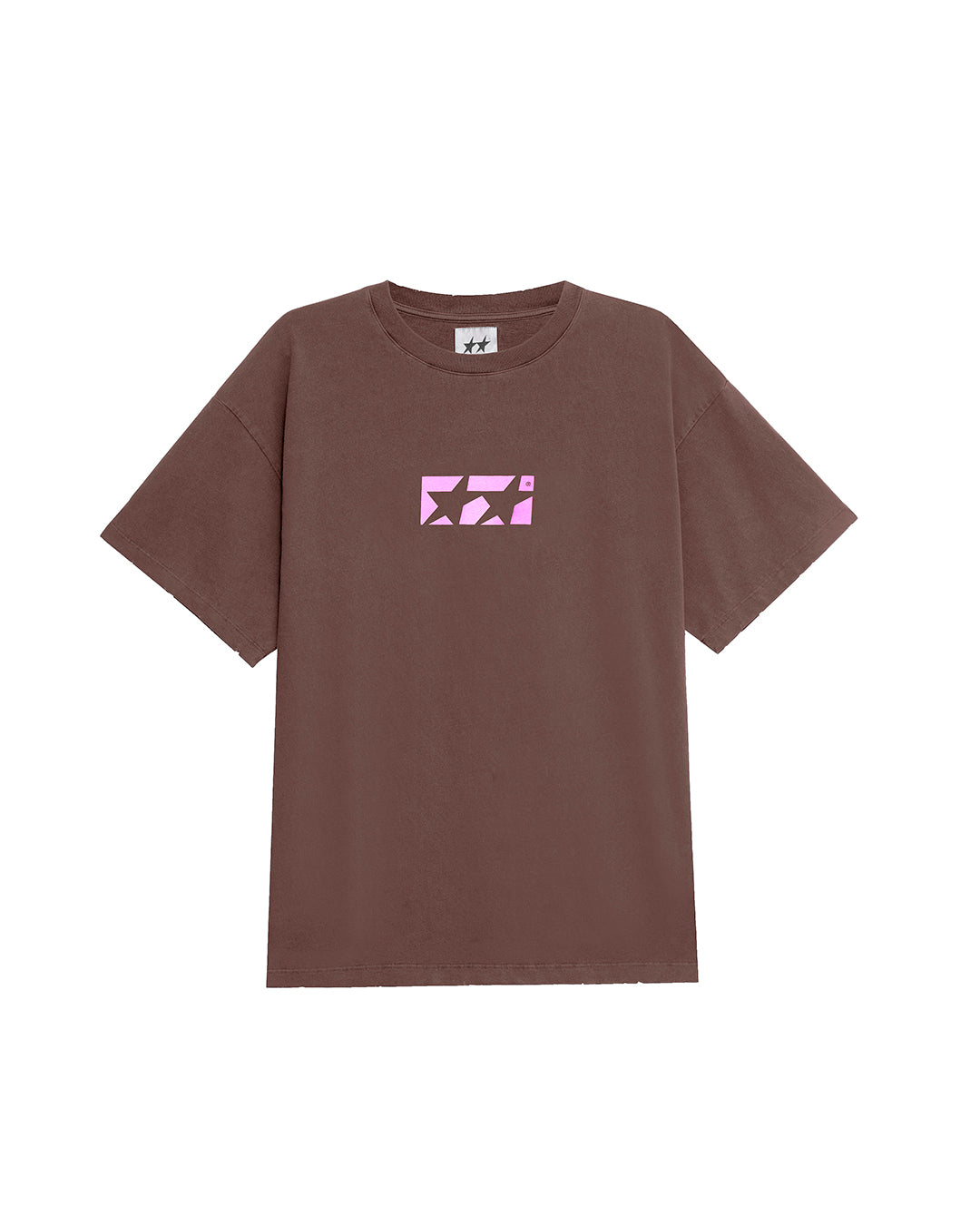 Framed Logo Tee Brown – front view