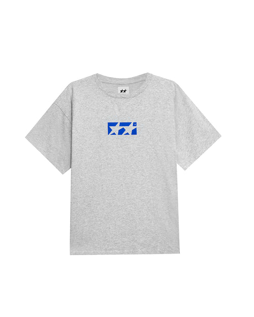 Framed Logo Tee Grey Melange – front view