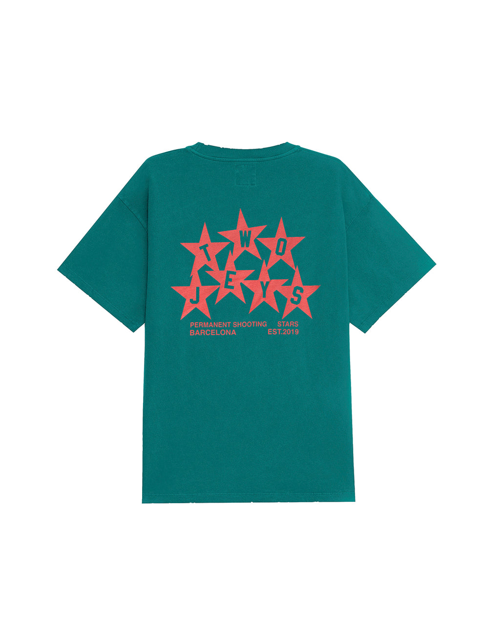 Permanent Shooting Stars Tee Pine Green – back view