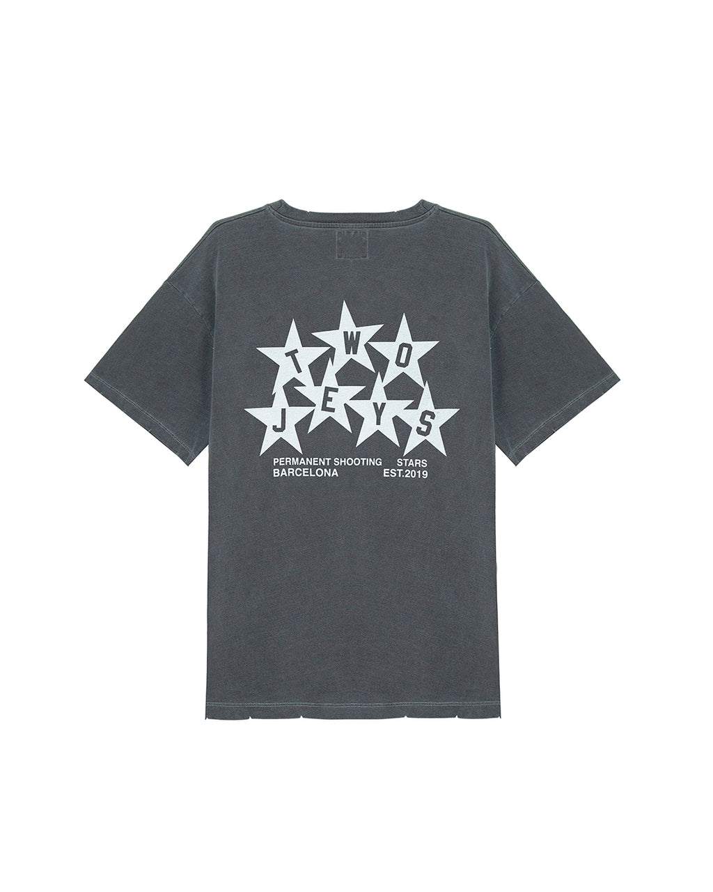 Permanent Shooting Stars Tee Ash – back view