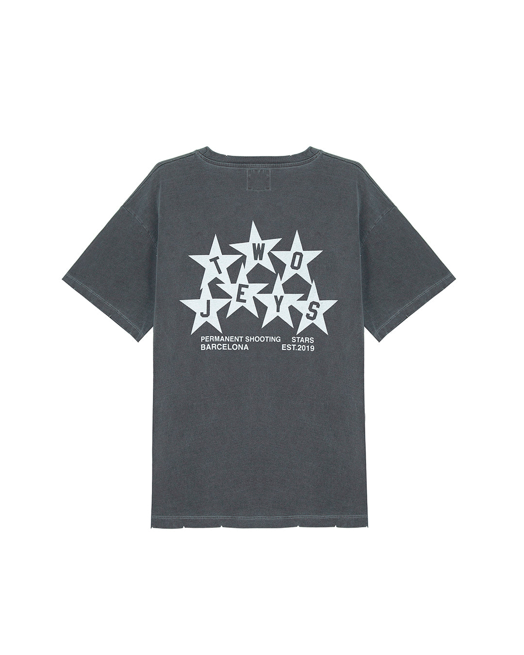 Permanent Shooting Stars Tee Ash – back view