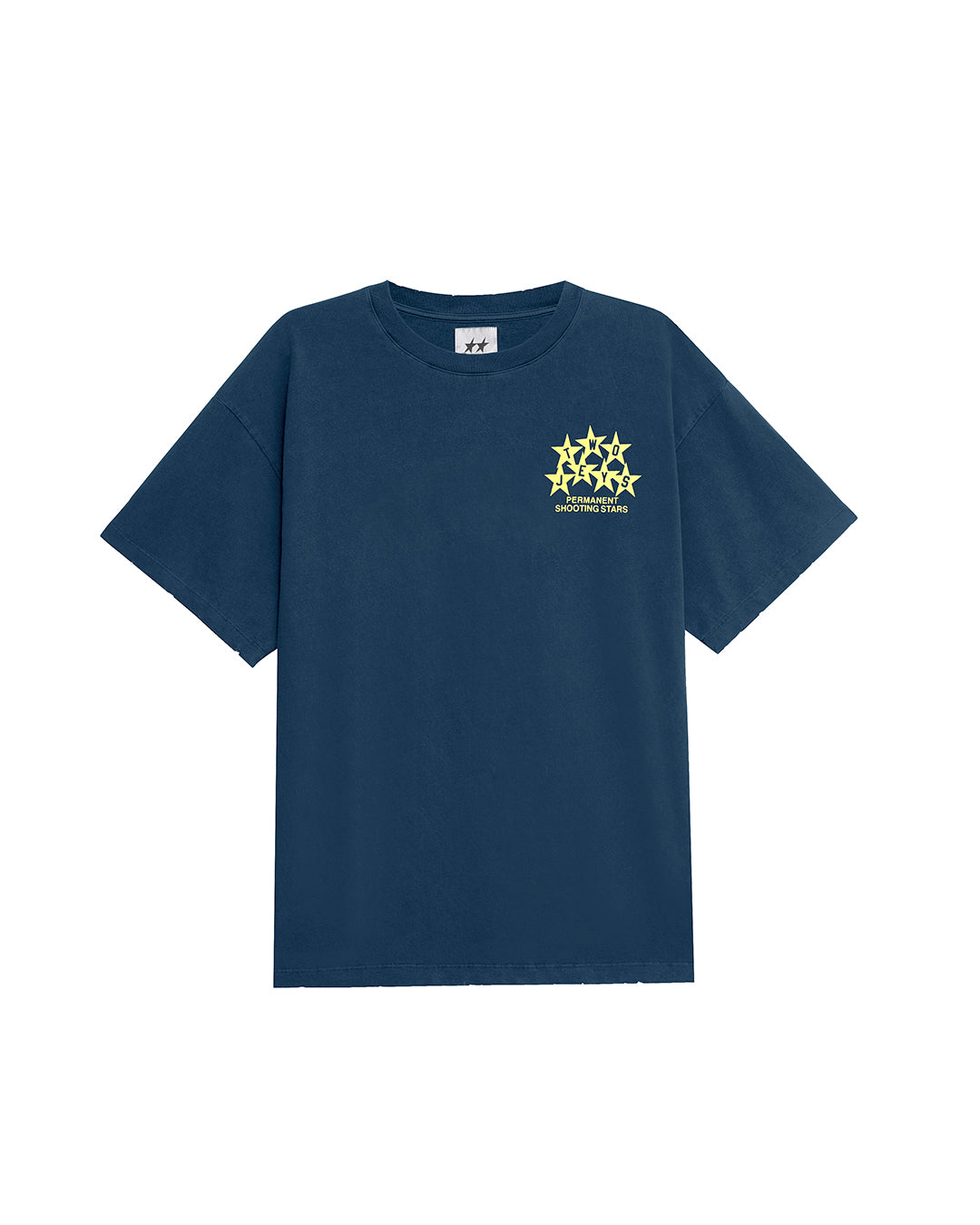 Permanent Shooting Stars Tee Navy – front view