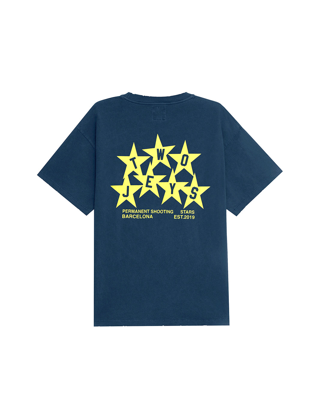 Permanent Shooting Stars Tee Navy – back view