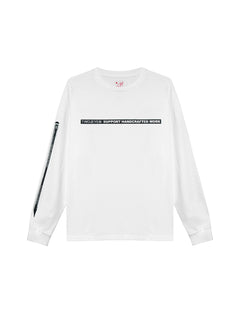 AI Pencil Long Sleeve Tee White – front view