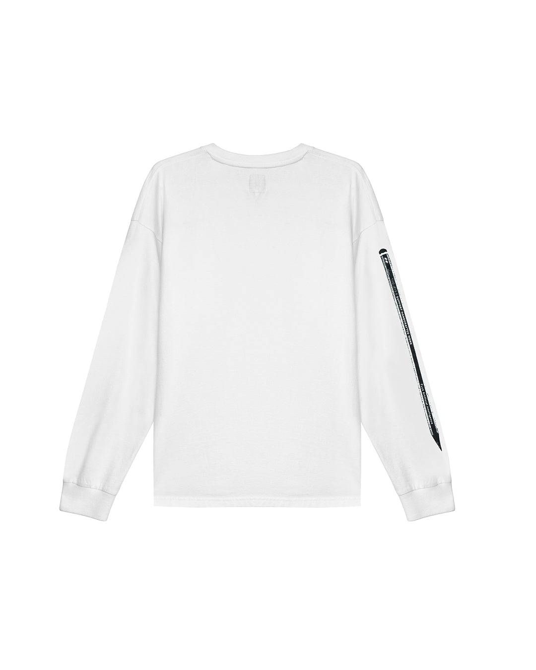 AI Pencil Long Sleeve Tee White – back view