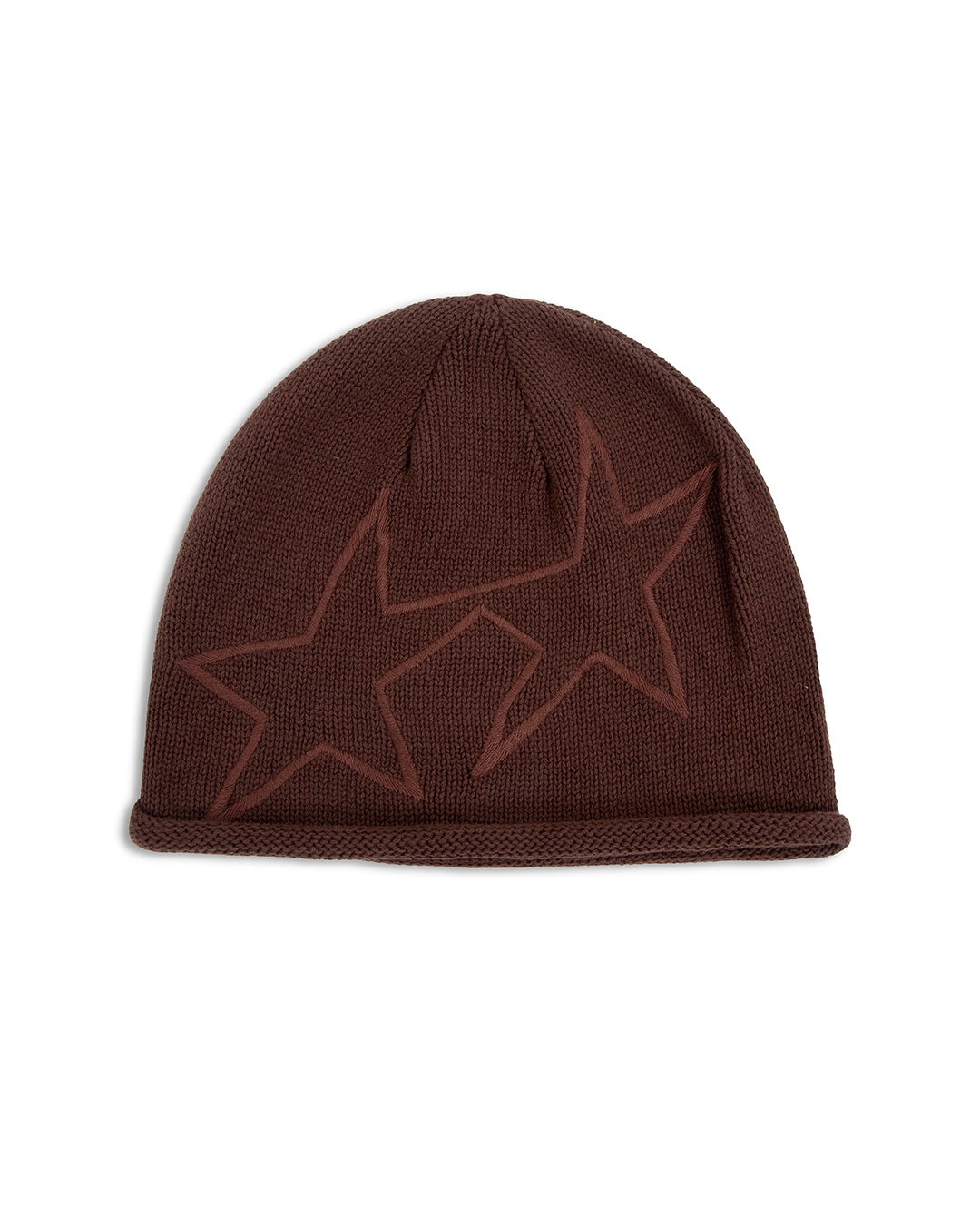 Open-end Icon Brown Beanie – front view