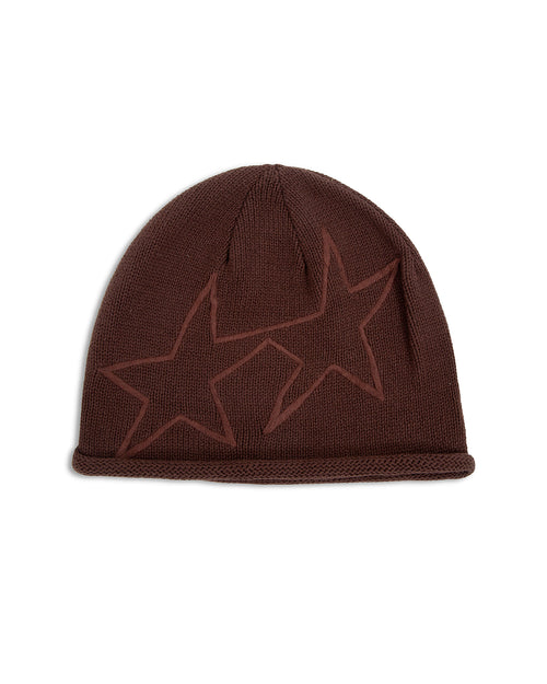 Open-end Icon Brown Beanie – vista frontal