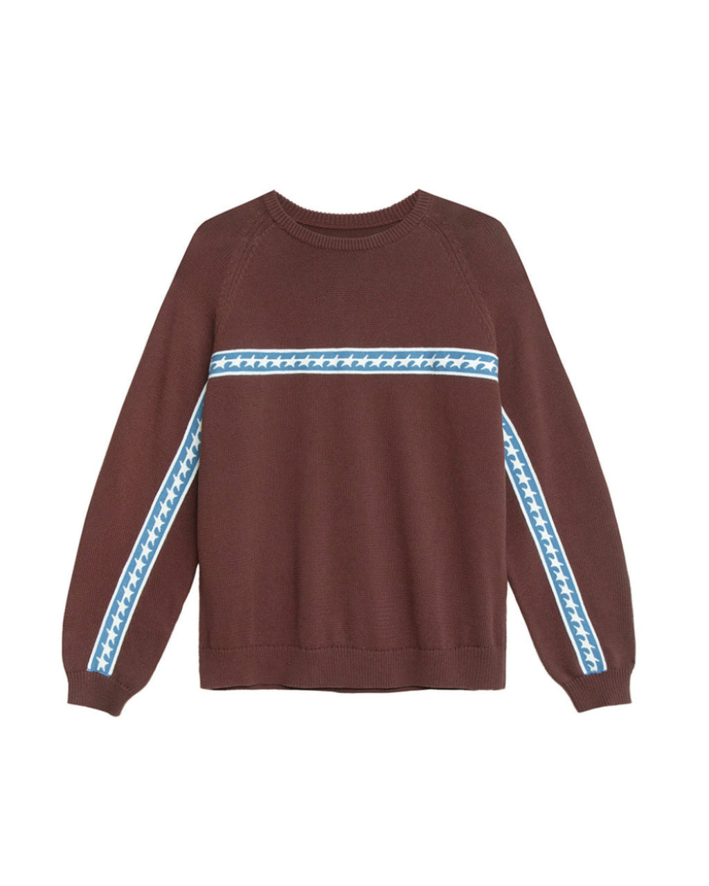 Starline Knit Brown Crewneck – front view