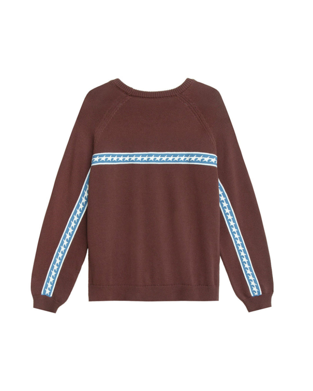 Starline Knit Brown Crewneck – back view