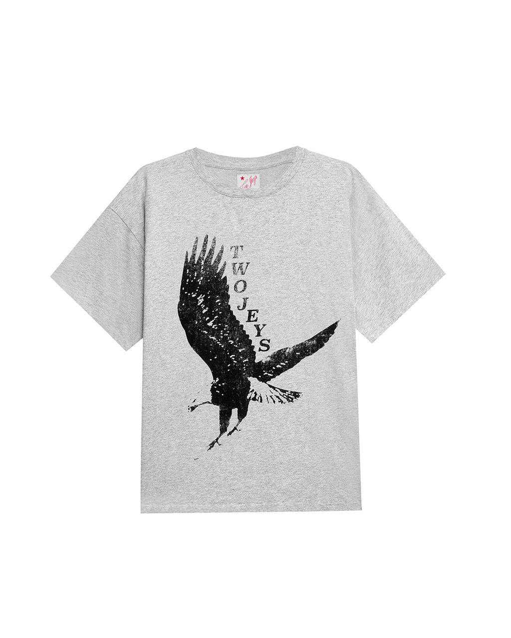 Pigeon Tee Grey Melange – front view