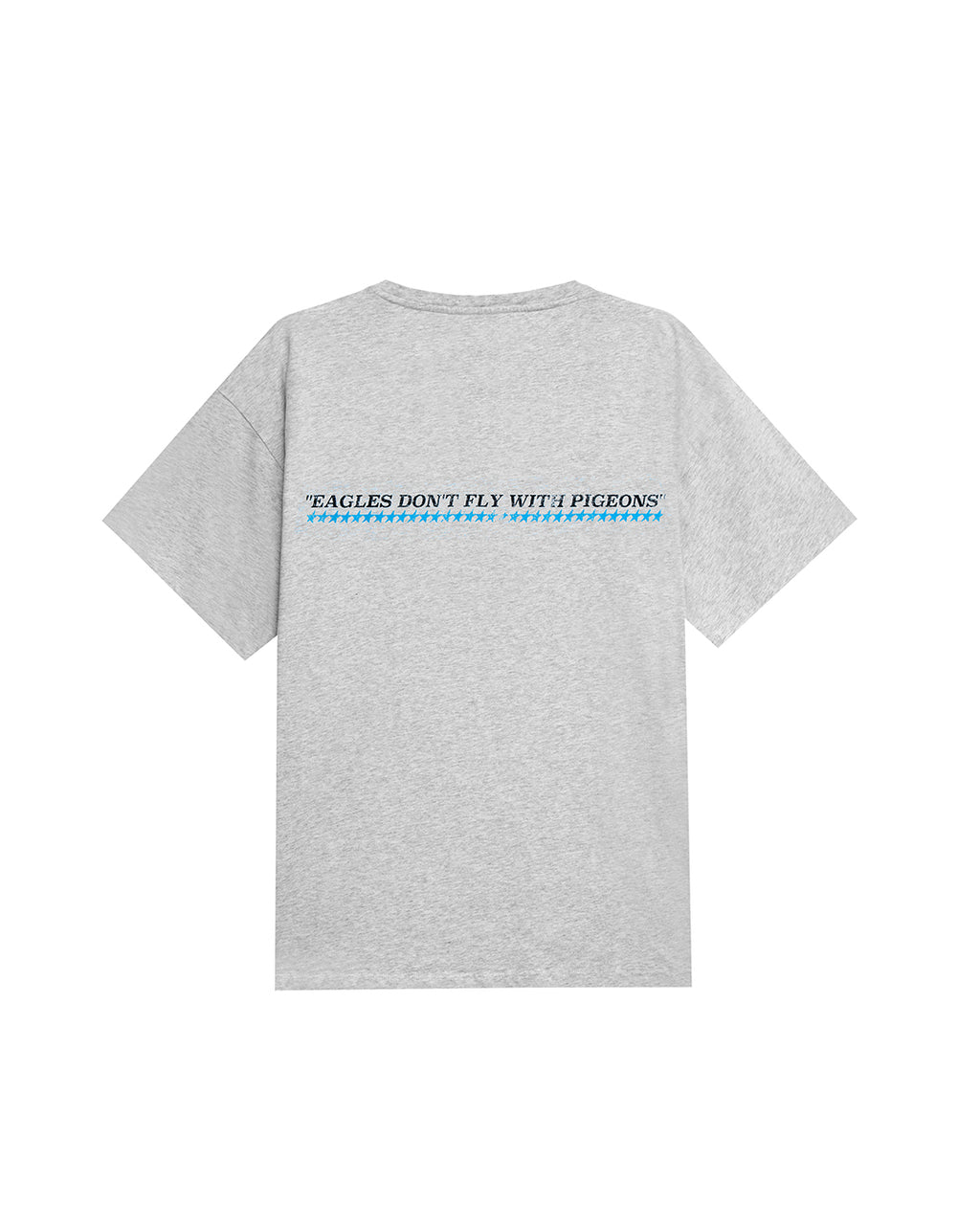 Pigeon Tee Grey Melange – back view