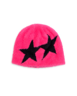 Hairy Icon Beanie Pink – front view