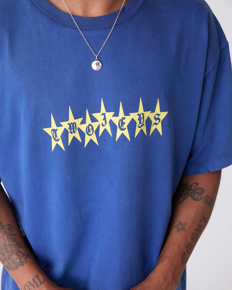 Blue Graphic Stars Tee
