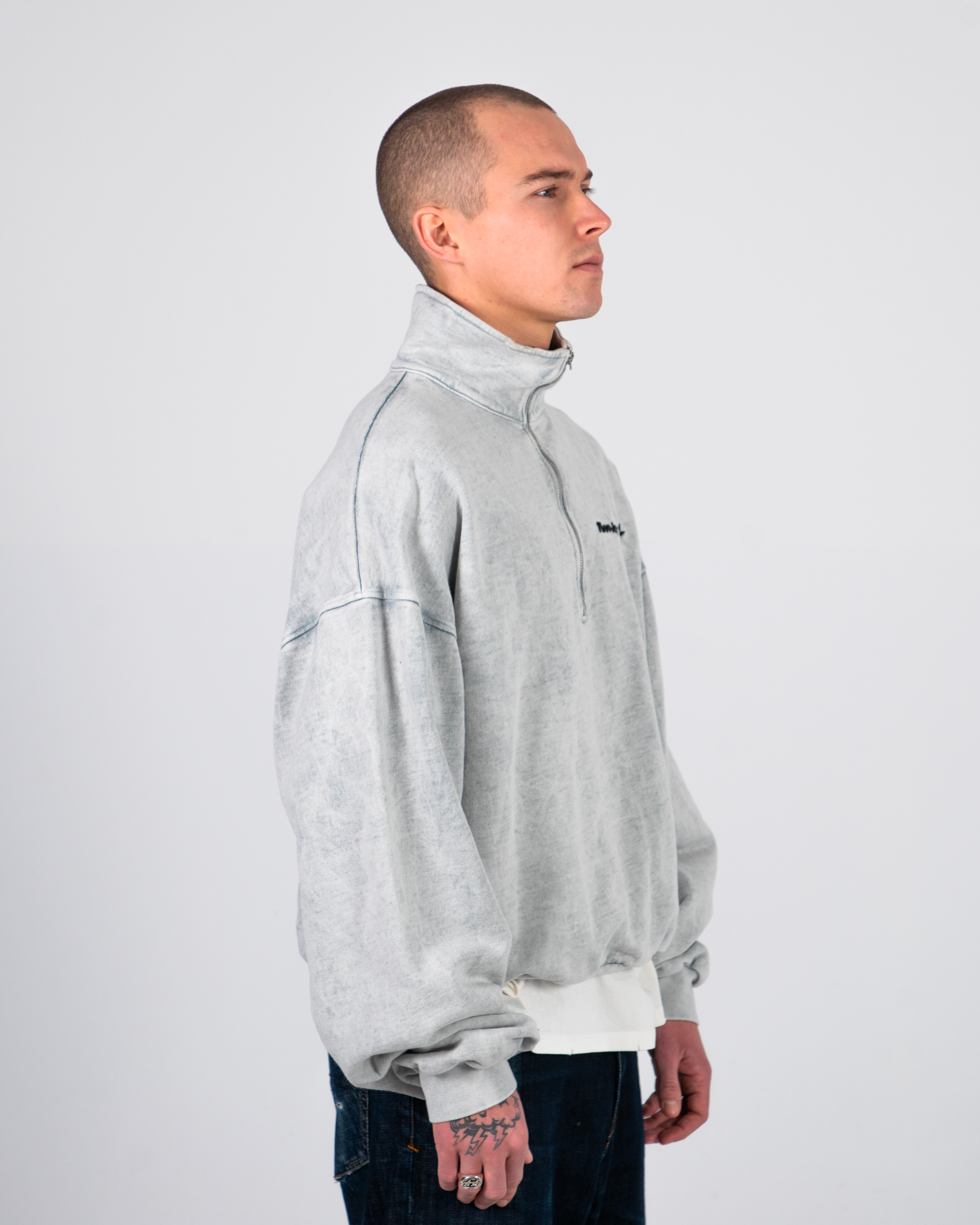 Icon Acid Grey Quarter Zip – Twojeys Icon Acid Grey Quarter Zip – Twojeys