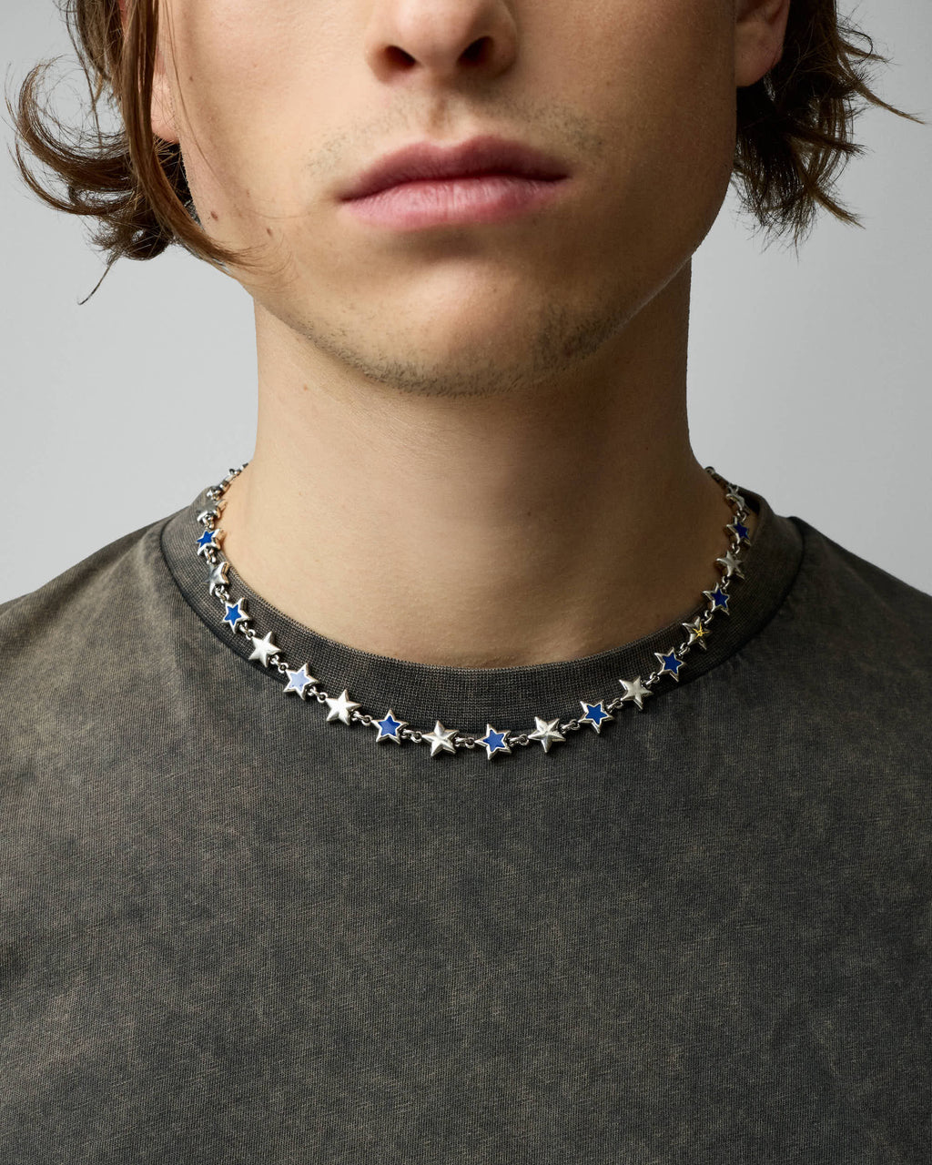 Enameled Stars Necklace