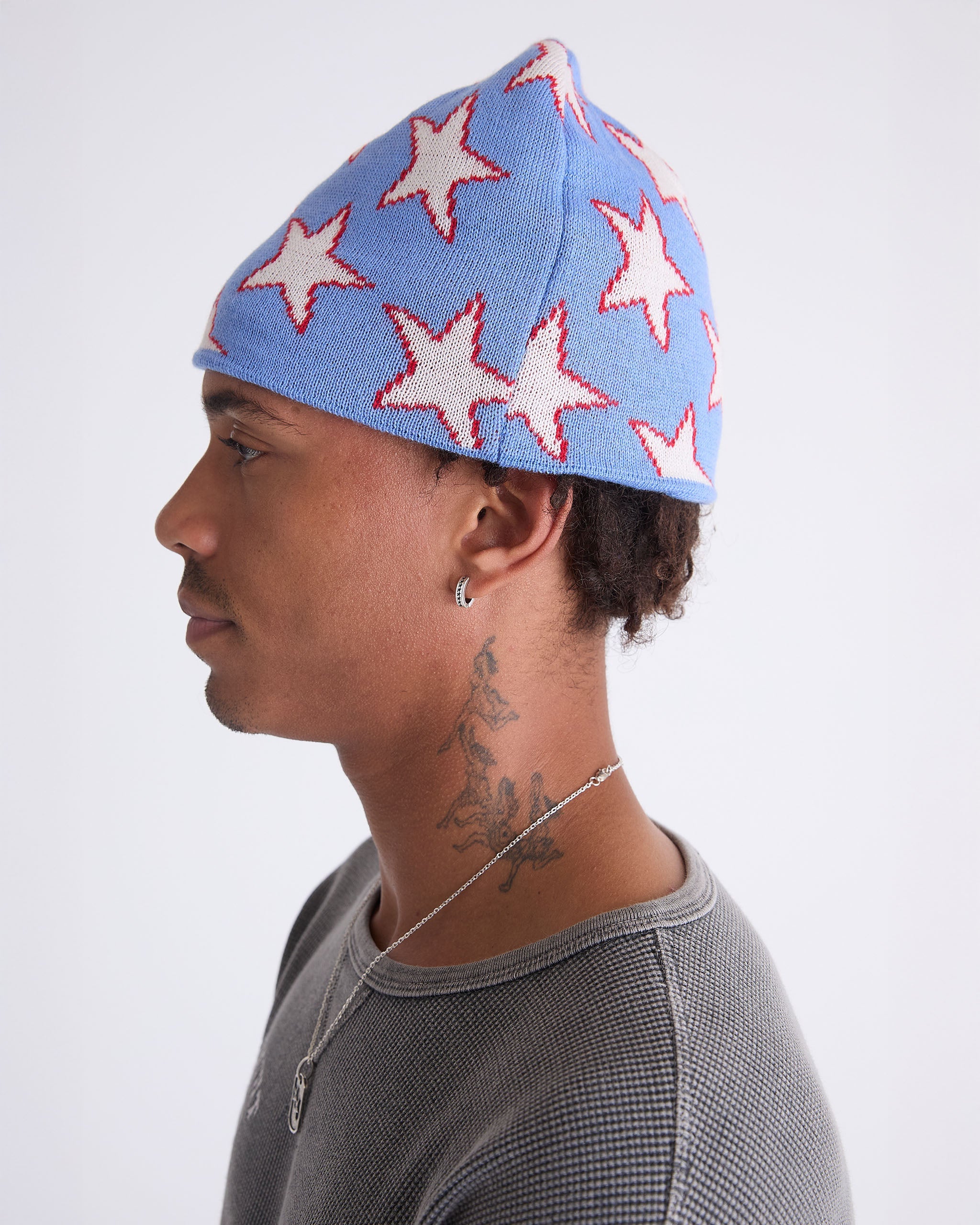 Blue All-over Stars Beanie – Twojeys