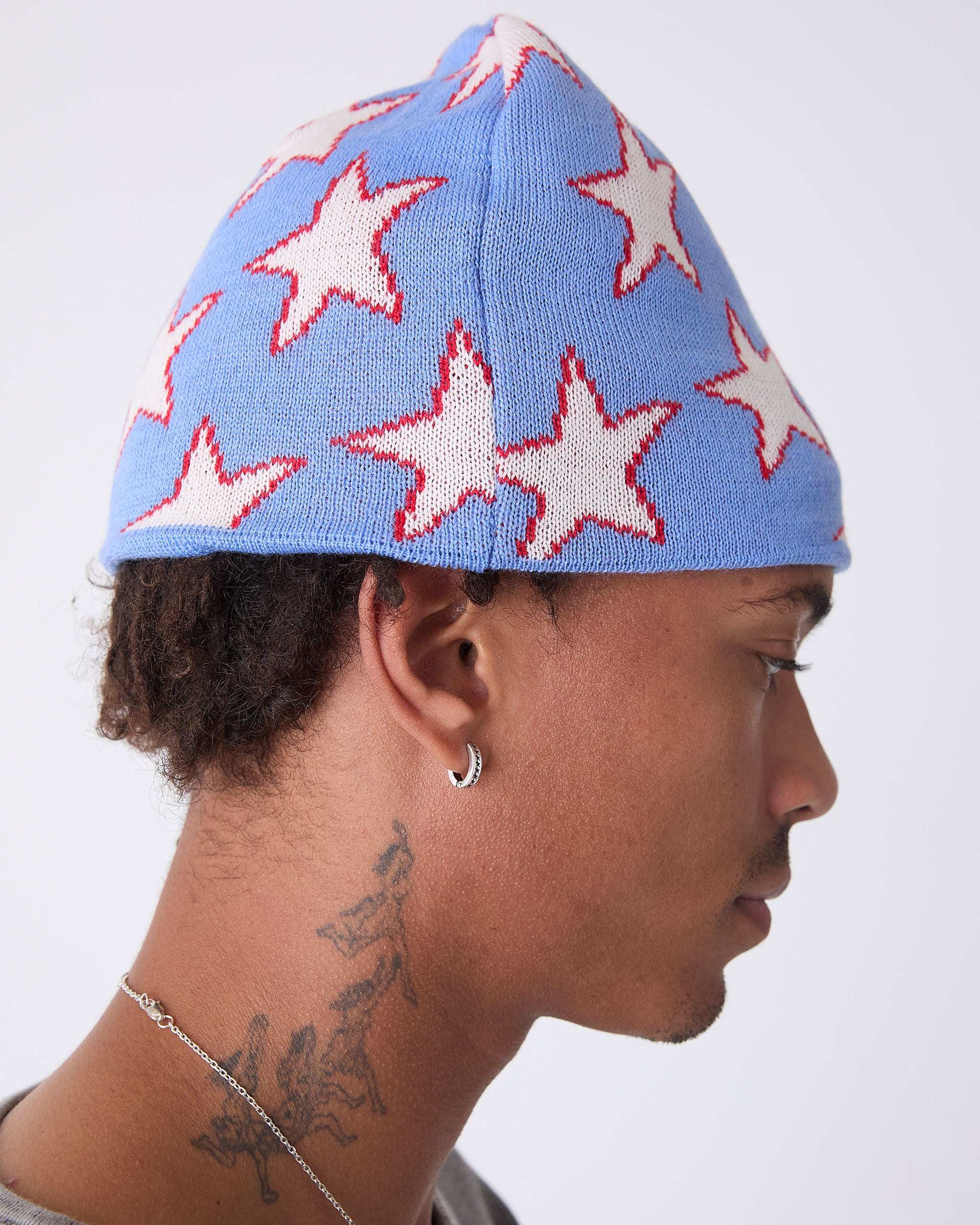 Blue All-over Stars Beanie – Twojeys