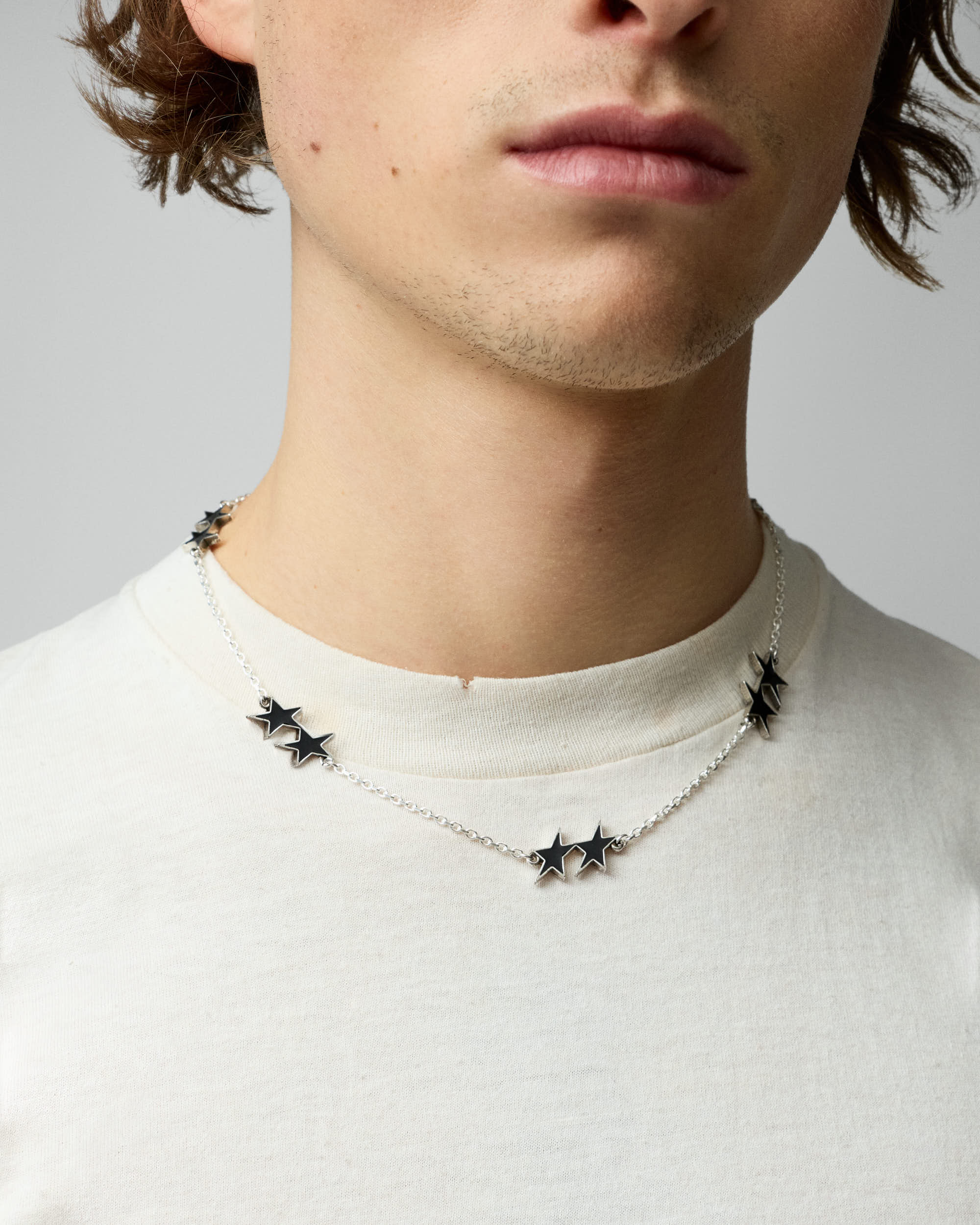 Black Enameled Icon Necklace