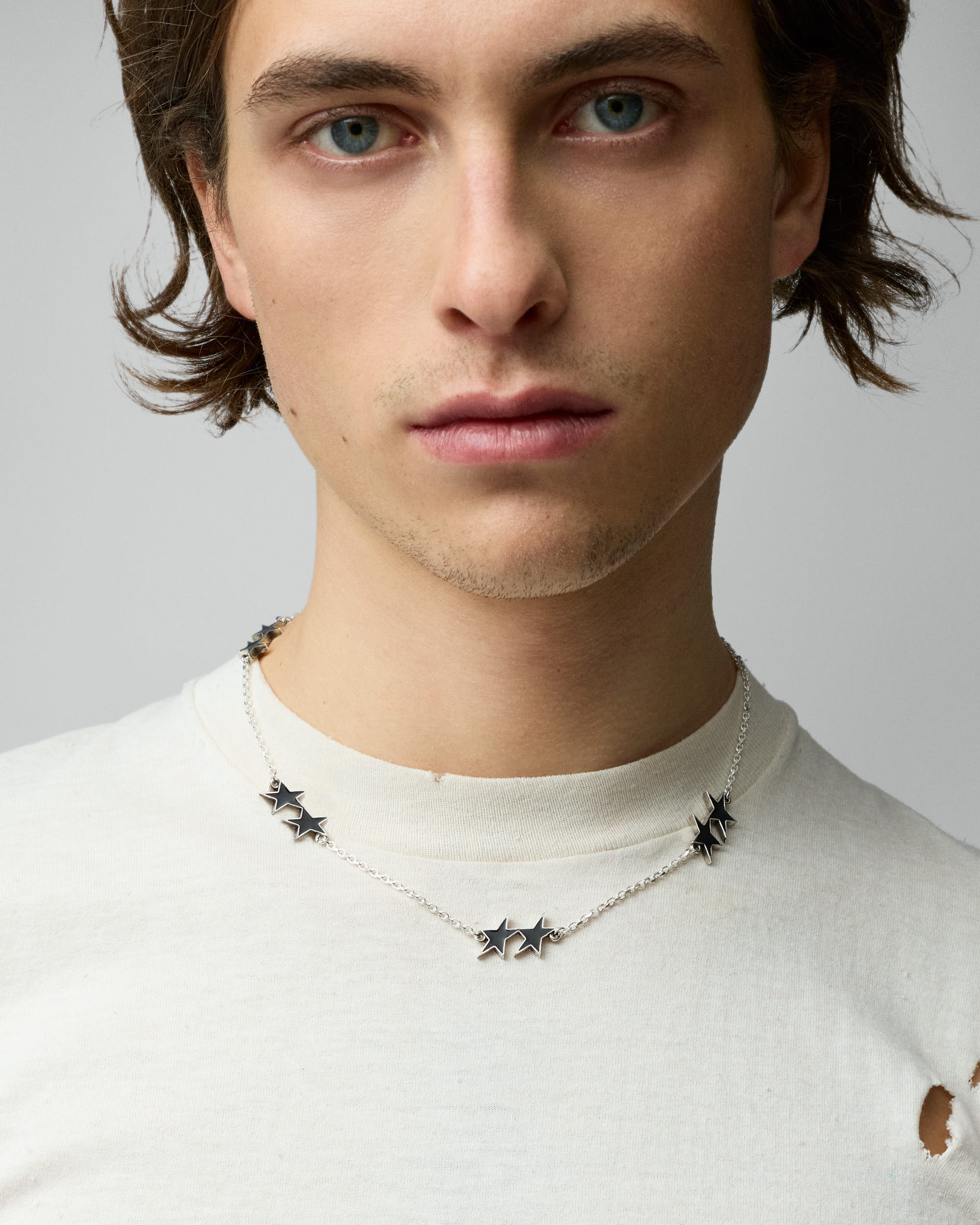 Black Enameled Icon Necklace