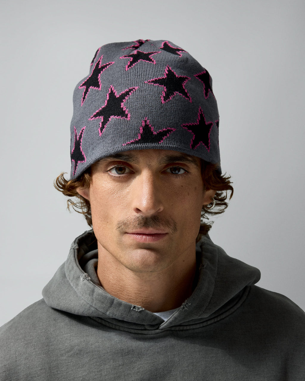 All-Over Ash Beanie – worn by model