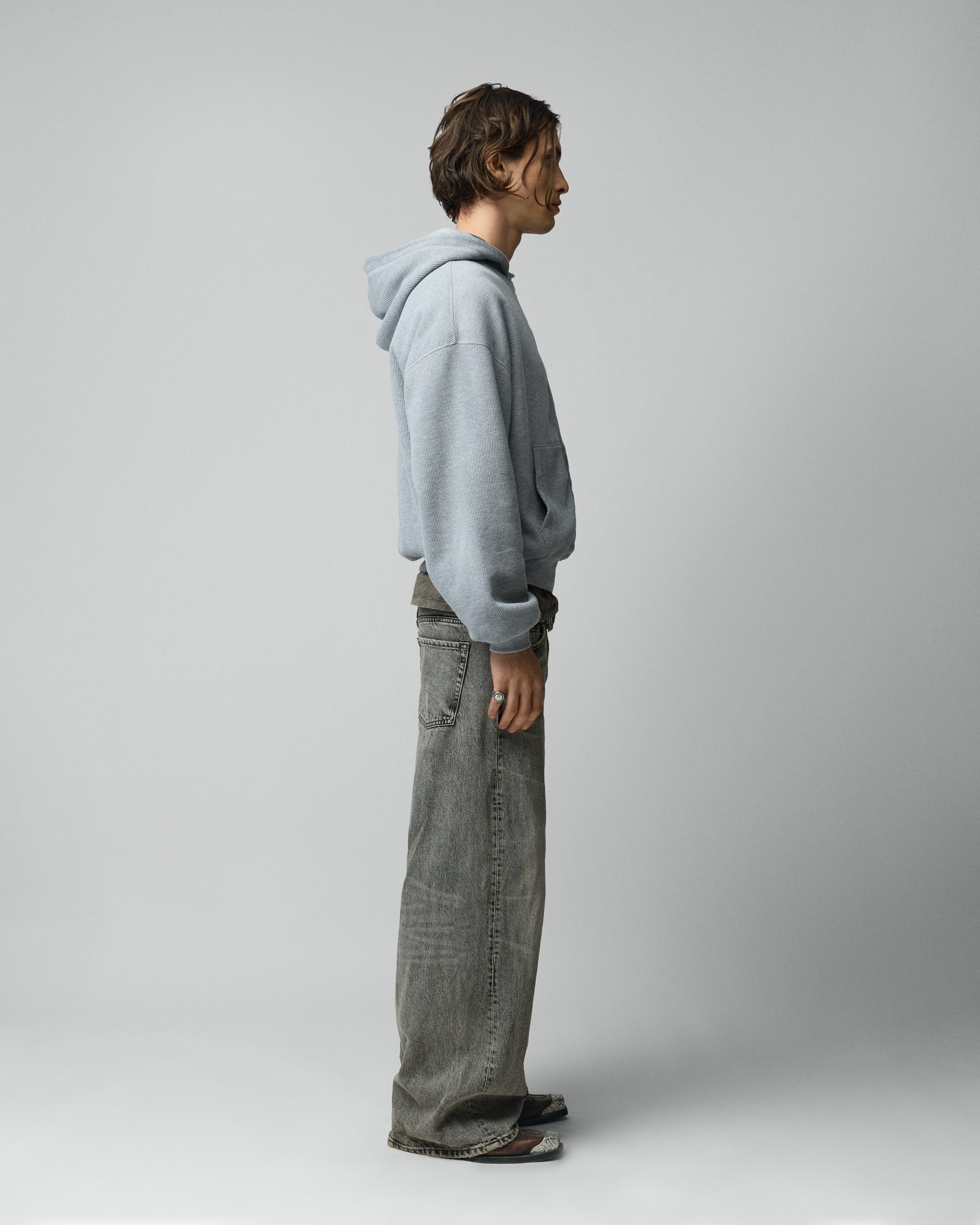 All Over Reversible Full-zip Grey Melange