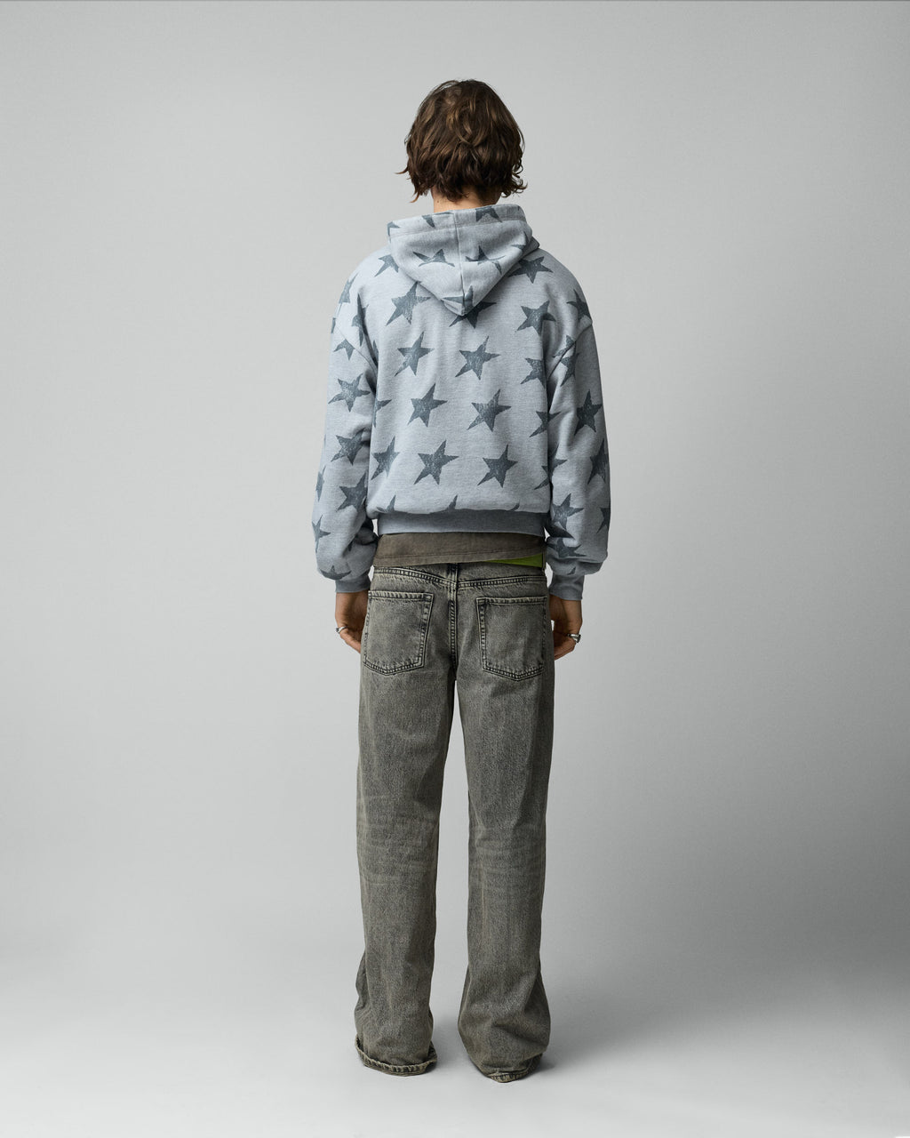 All Over Reversible Full-zip Grey Melange