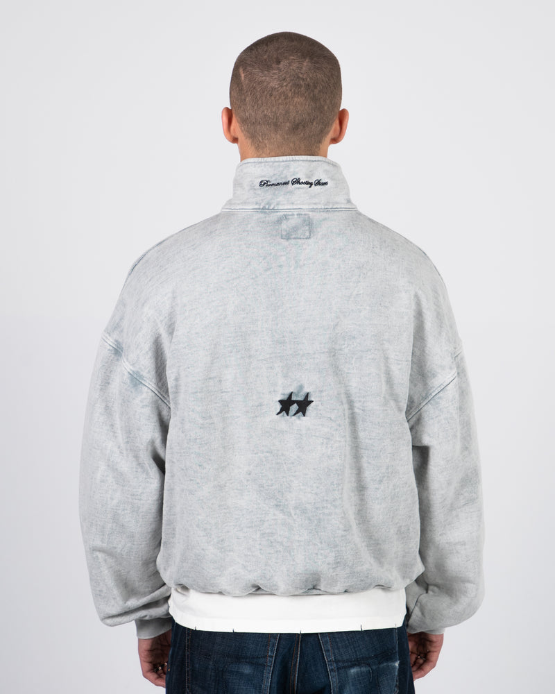 Quarter Zip Icon Gris