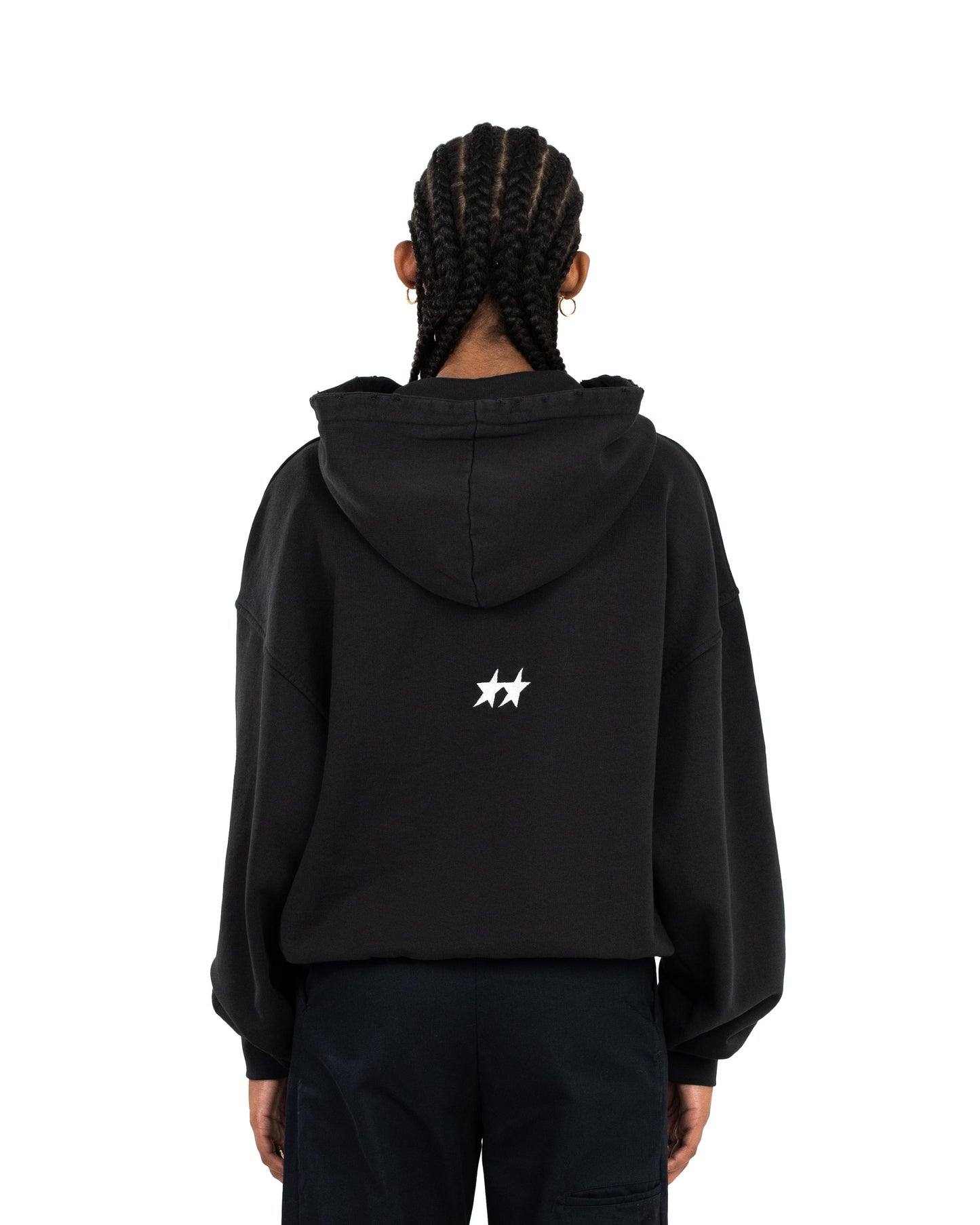 Icon Washed Black Hoodie