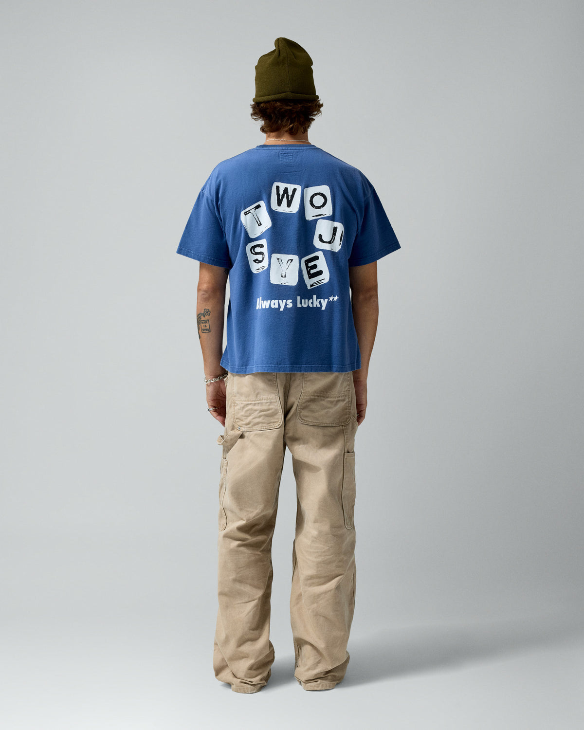 Dice Tee Blue – worn by model