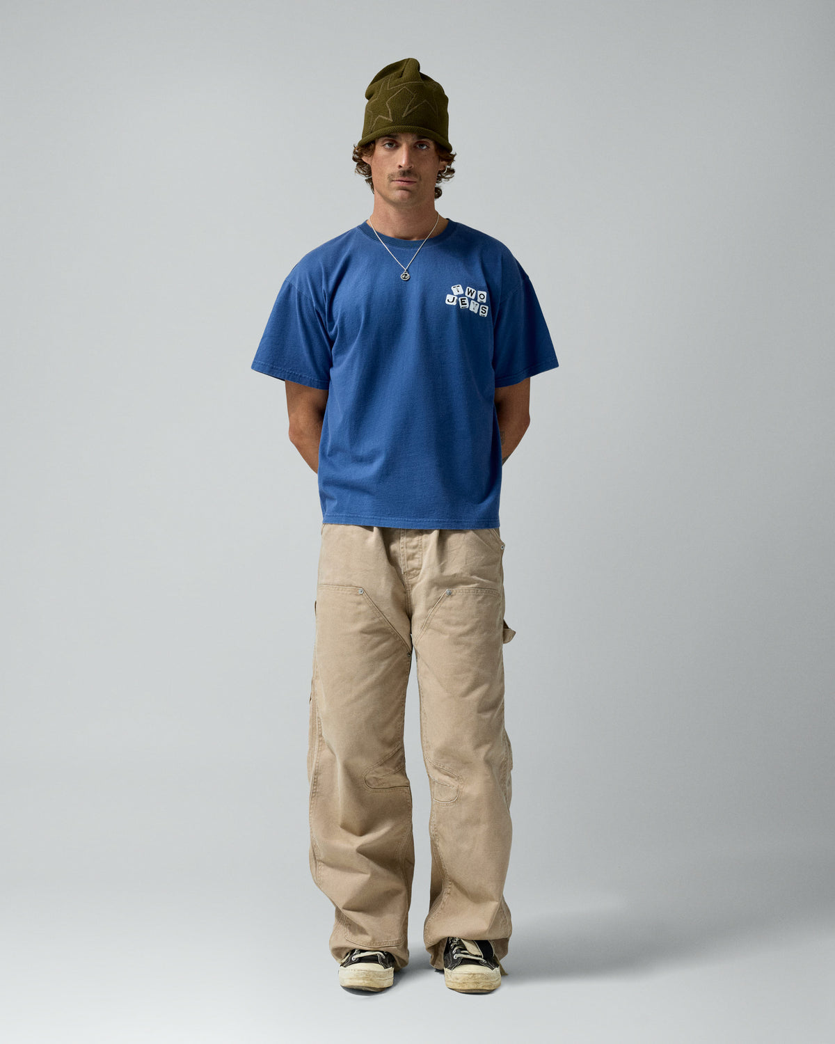 Dice Tee Blue – worn by model
