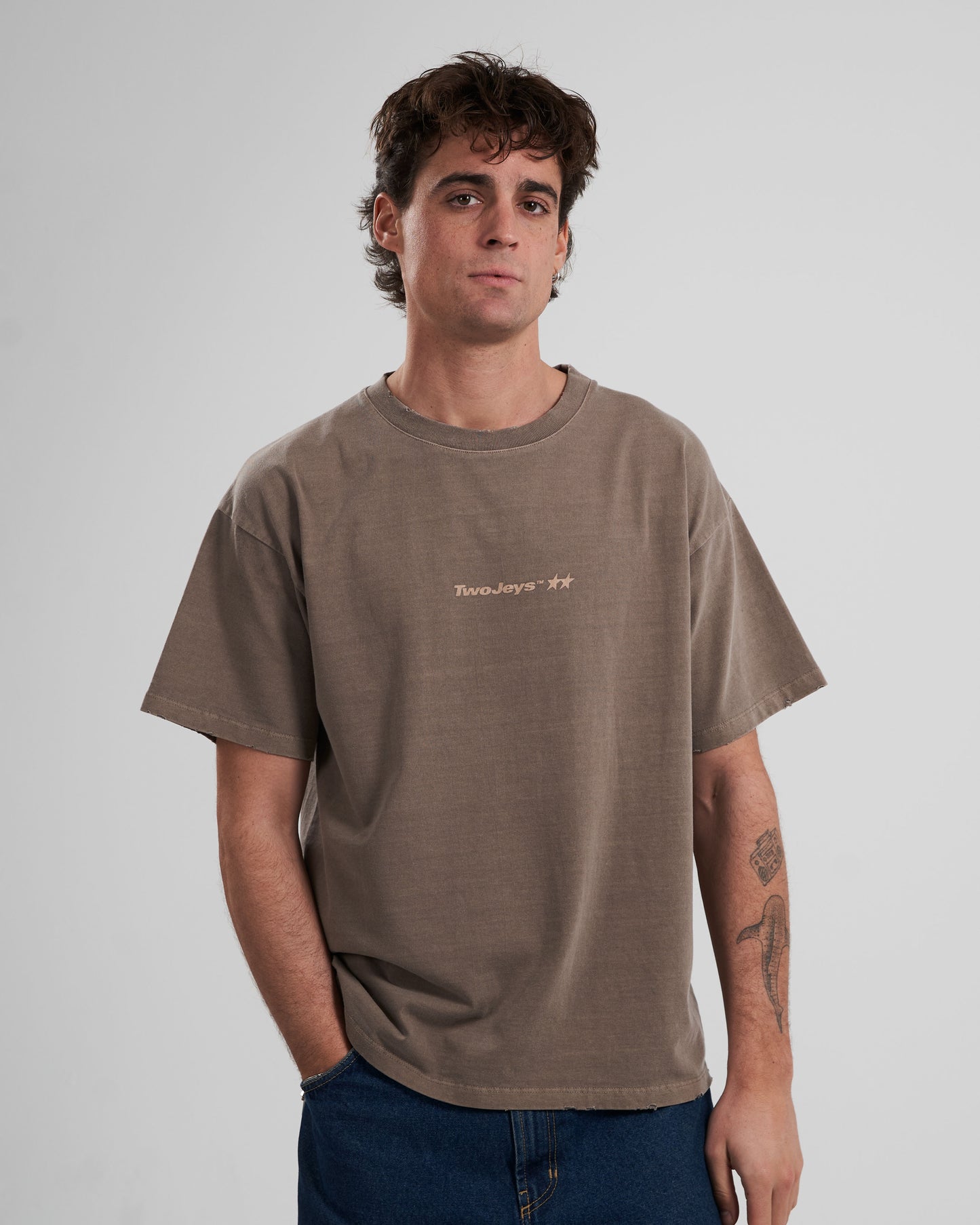 Icon Washed Soft Brown T-Shirt
