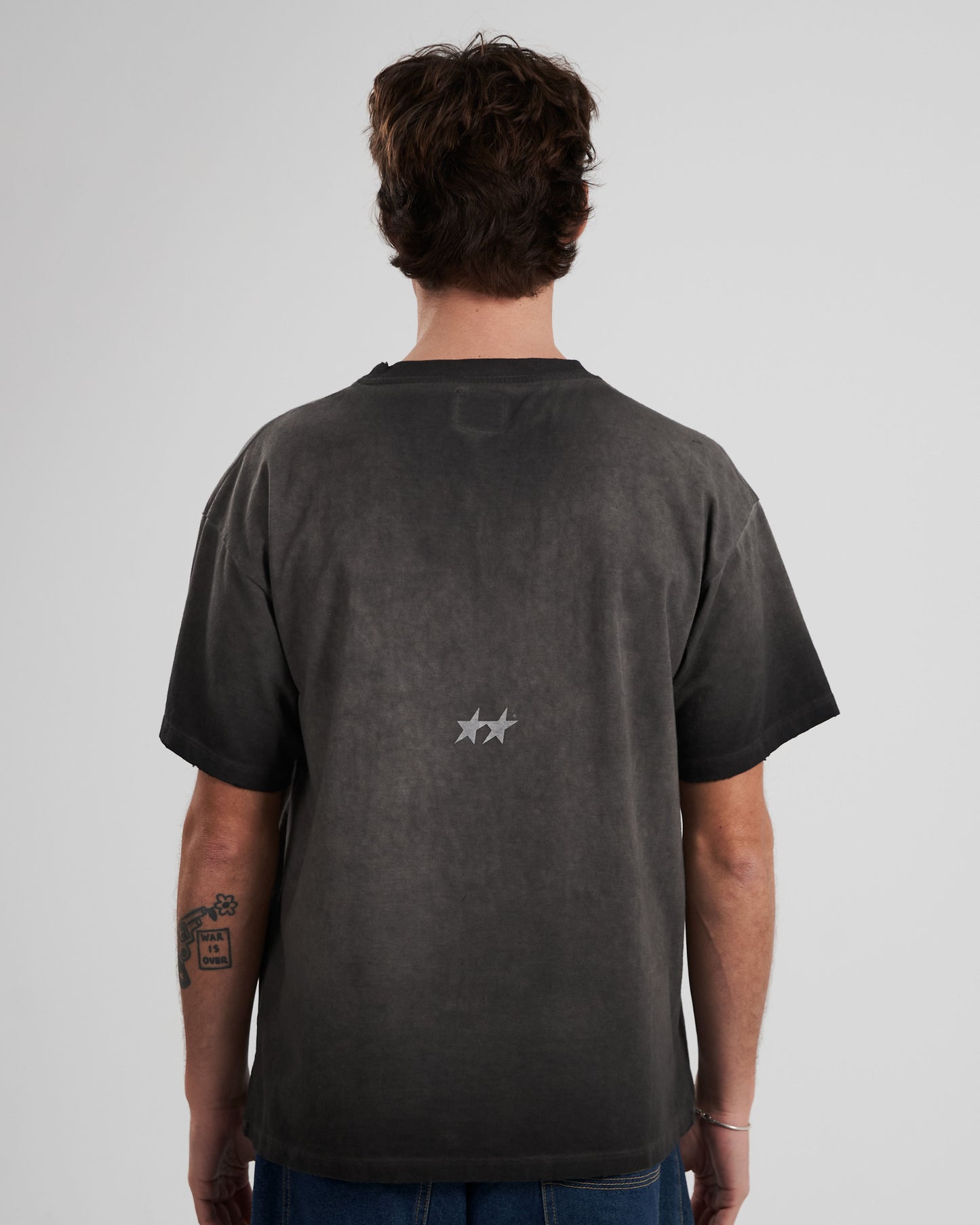 T-shirt noir délavé Icon