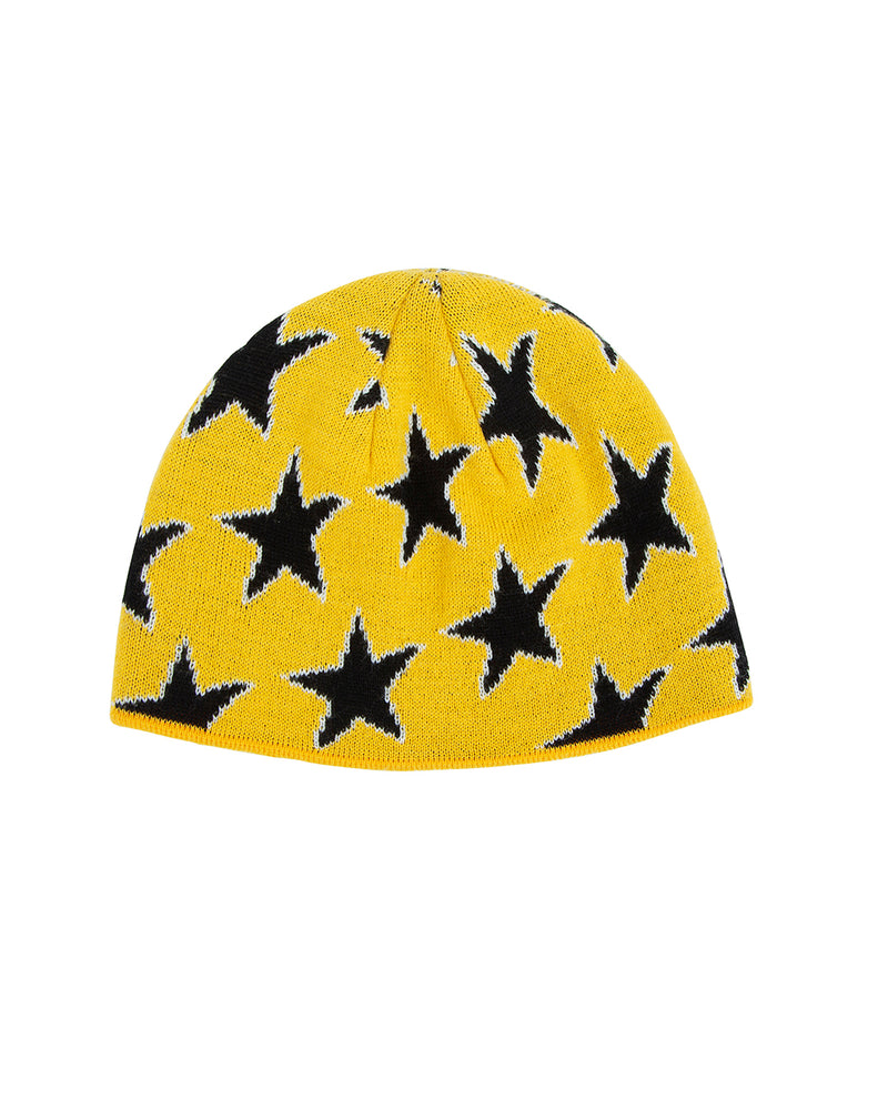 Yellow All-over Stars Beanie