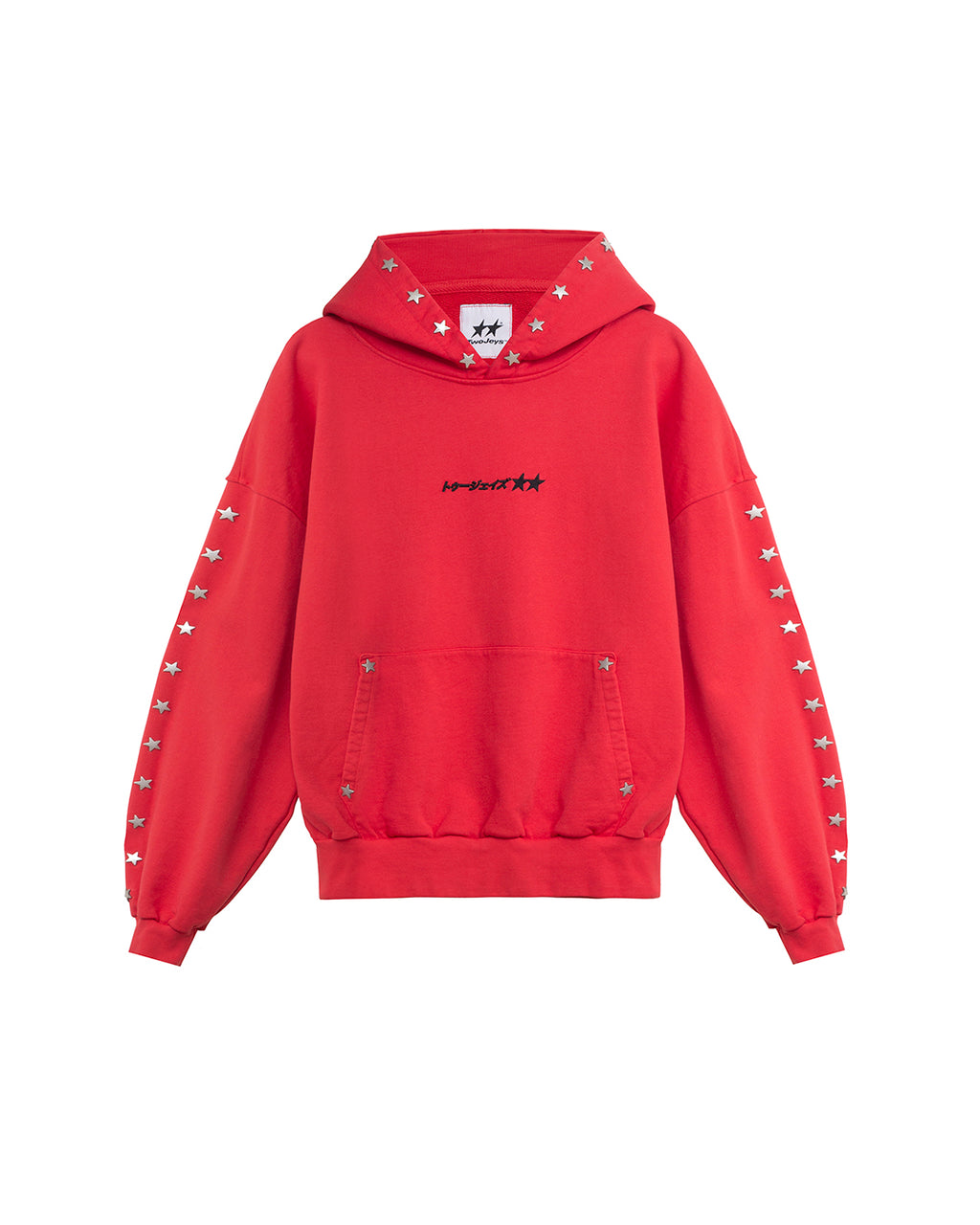 Stars Studded Red Hoodie