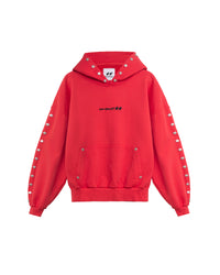Stars Studded Red Hoodie