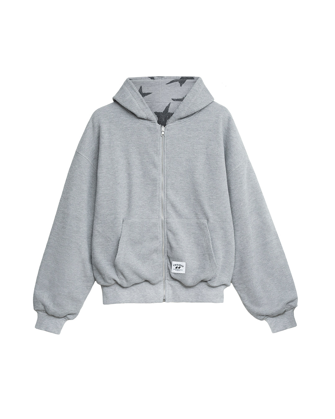 All Over Reversible Full-zip Grey Melange