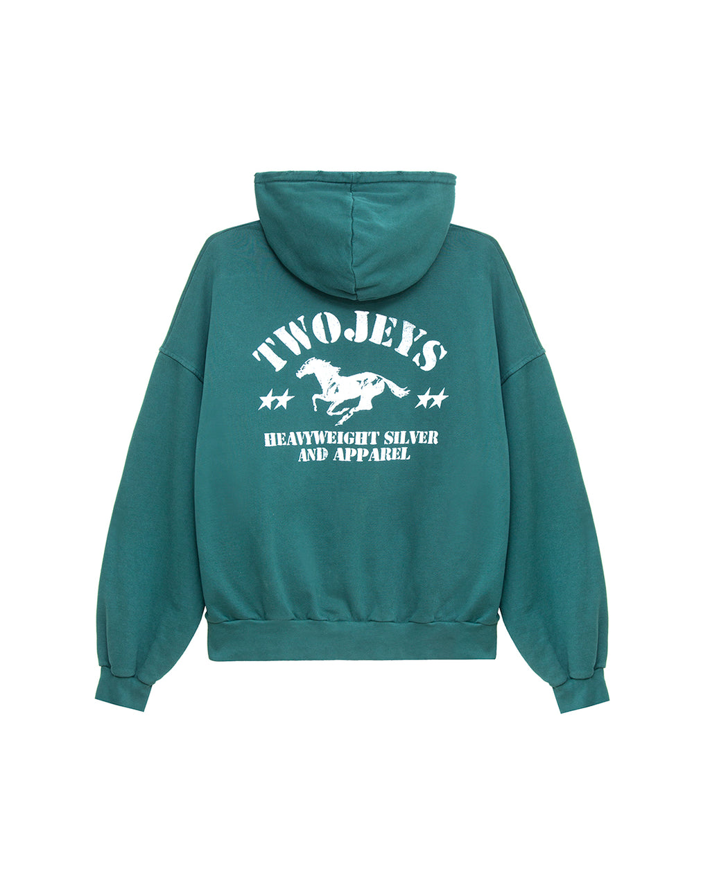Caballo Ganador Hoodie Army Green – back view