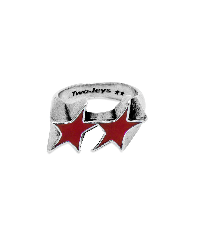 Icon Red Enameled Single Ring