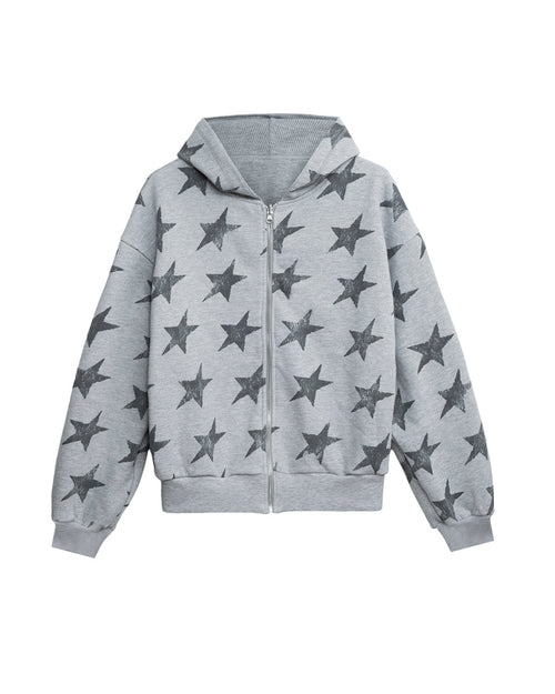 All-over Icon Full-zip Grey Melange